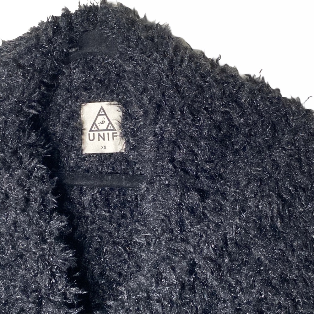 VHTF: UNIF ☻︎ Blogger Fave Chelsea Vegan Shearling Draped Asymmetrical Jacket ☻︎ - Picture 7 of 17